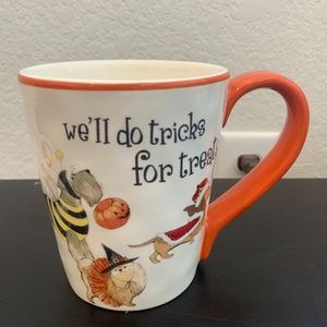 Pier 1 Imports "We'll Do Tricks For Treats" Halloween Mug
